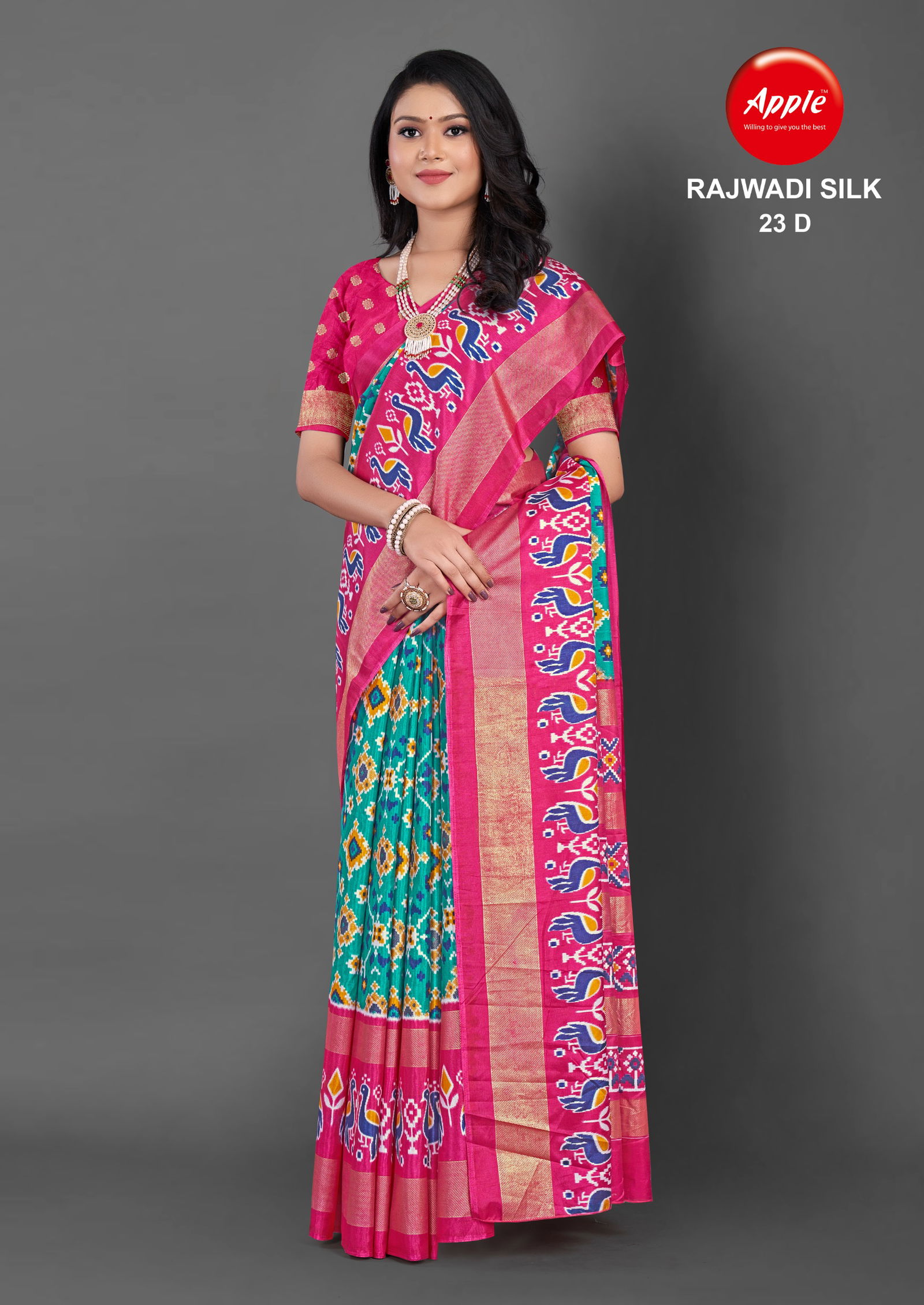 Rajwadi Silk 23 By Apple Printed Designer Silk Sarees Wholesale Clothing Suppliers In india
